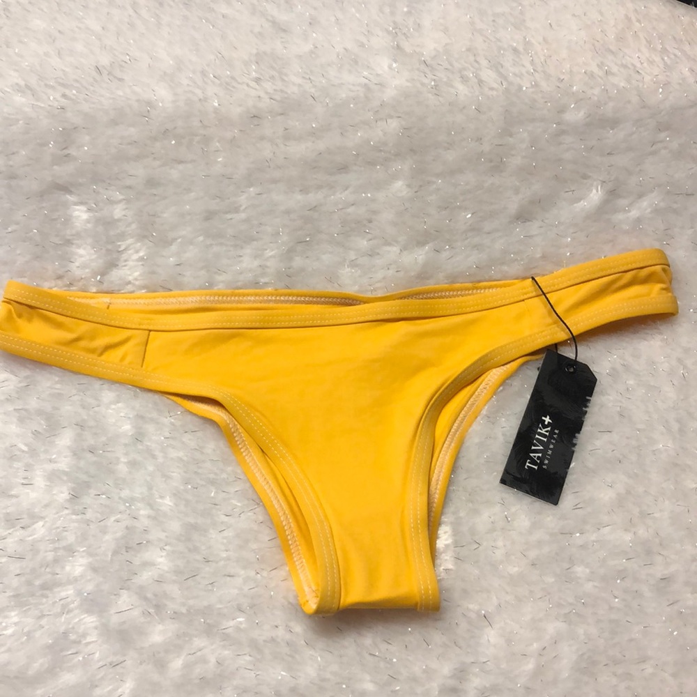 New TAVIK Yellow Swim Top Size M